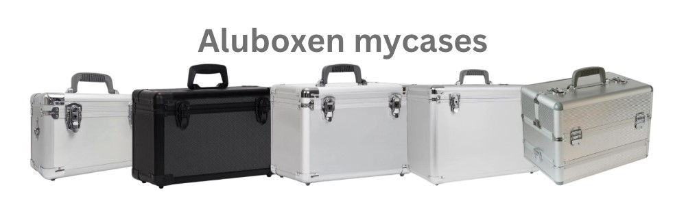 Aluboxen mycases sind im Standard in verschiedenen Größen und Farben lieferbar. Aluminiumboxen können auch nach Maß kundenspezifisch produziert werden.