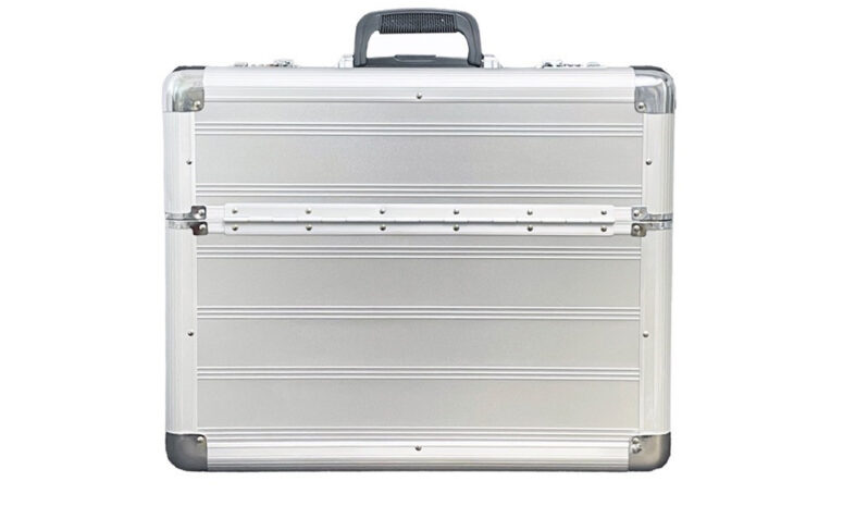 Pilotenkoffer Alu mit Trolley und Laptopfach