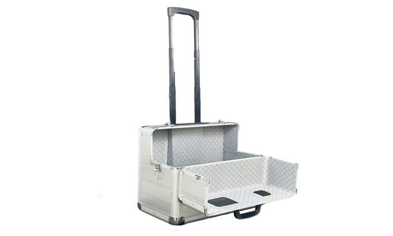 Pilotenkoffer Alu mit Trolley und Laptopfach