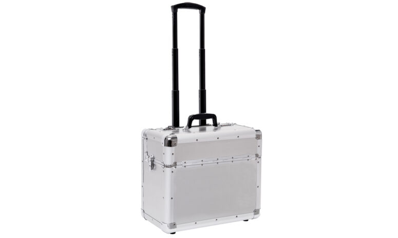 Pilotenkoffer Aluminium mit Trolley_3